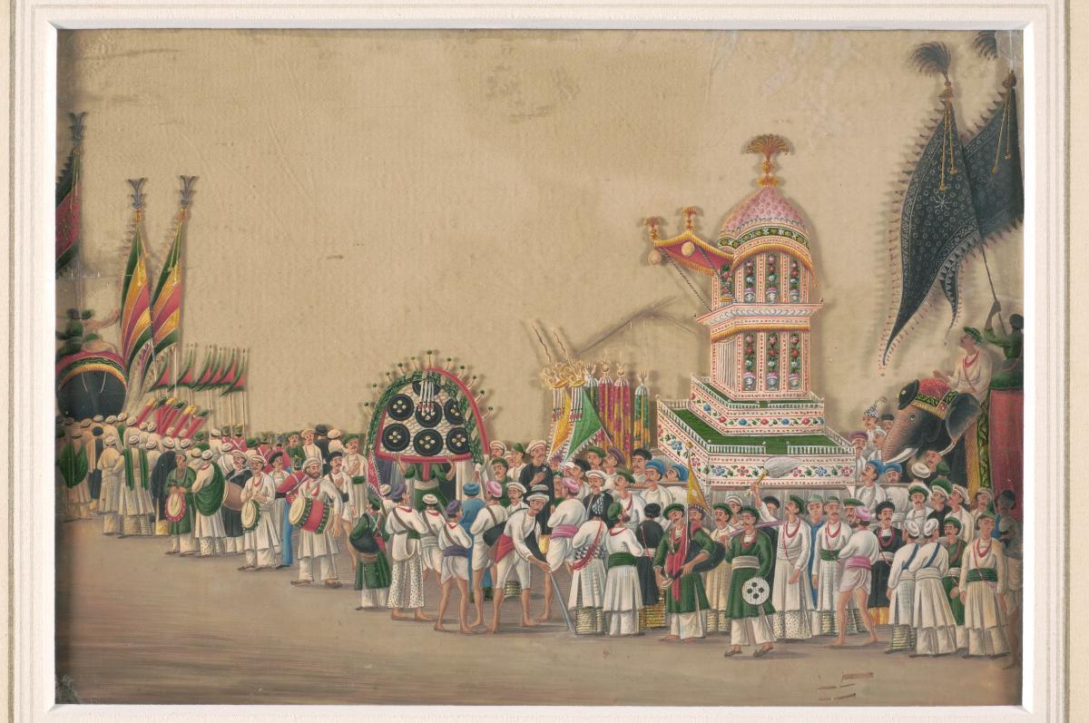 Muharram ritual taziya paintings india